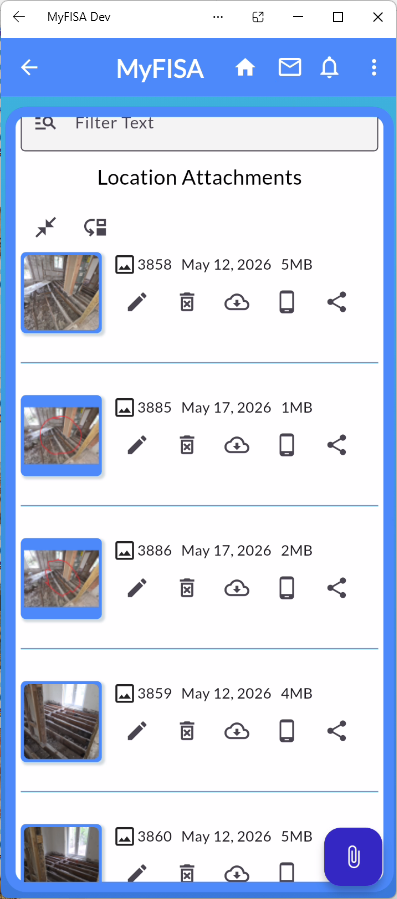 Location Attachments Photo Grid